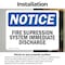 Signmission Fire Suppression System Immediate Discharge OSHA Notice Sign, Vinyl Decal, 7in W x 5in L, 2PK OS-2PACK-NS-D-57-L-12703 - alternate 2